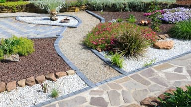 Modern building landscaping