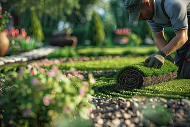 Winding garden path